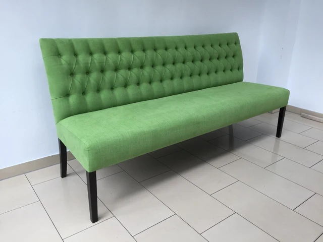 Sitzbank grün im Landhausstil, Bank grün, Länge 200 cm