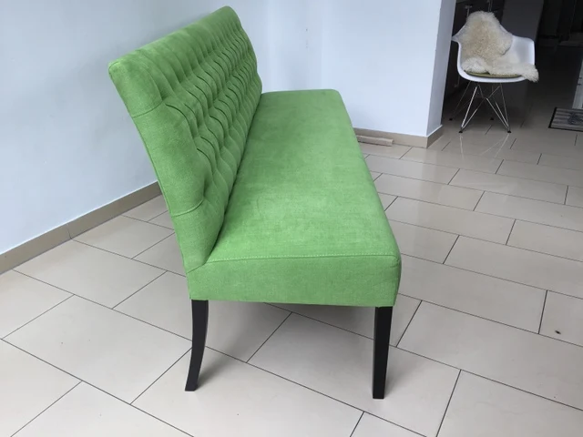 Sitzbank grün im Landhausstil, Bank grün, Länge 200 cm