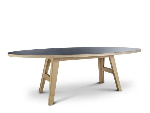 Ovaler Esstisch schwarz, Tisch schwarz oval, Design Esstisch in fünf Größen