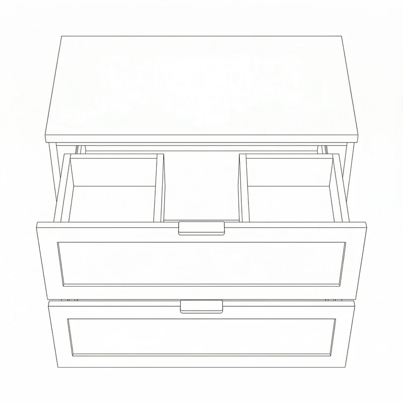 Waschtischunterschrank mit 2 Schubladen 60 cm Roma - Kaschmir