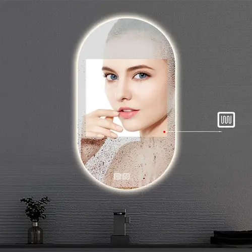 LED-Wandspiegel LED EGG - 60x80cm