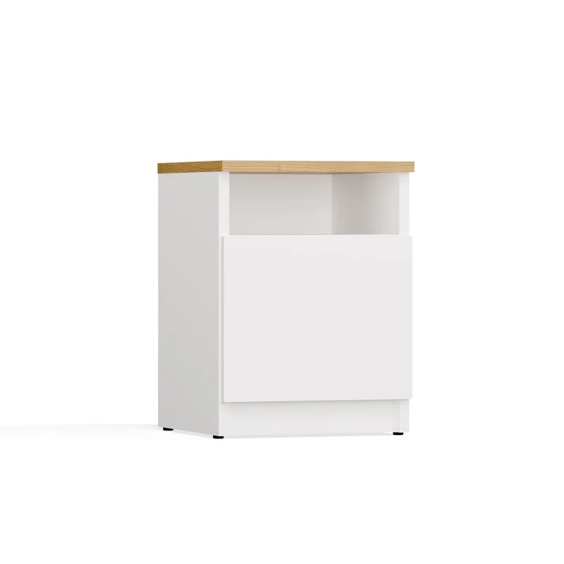 NACHTTISCH GALAX 30 1D WEISS ARTISAN KOMMODE 1 TÜR NACHTTISCH SCHLAFZIMMER