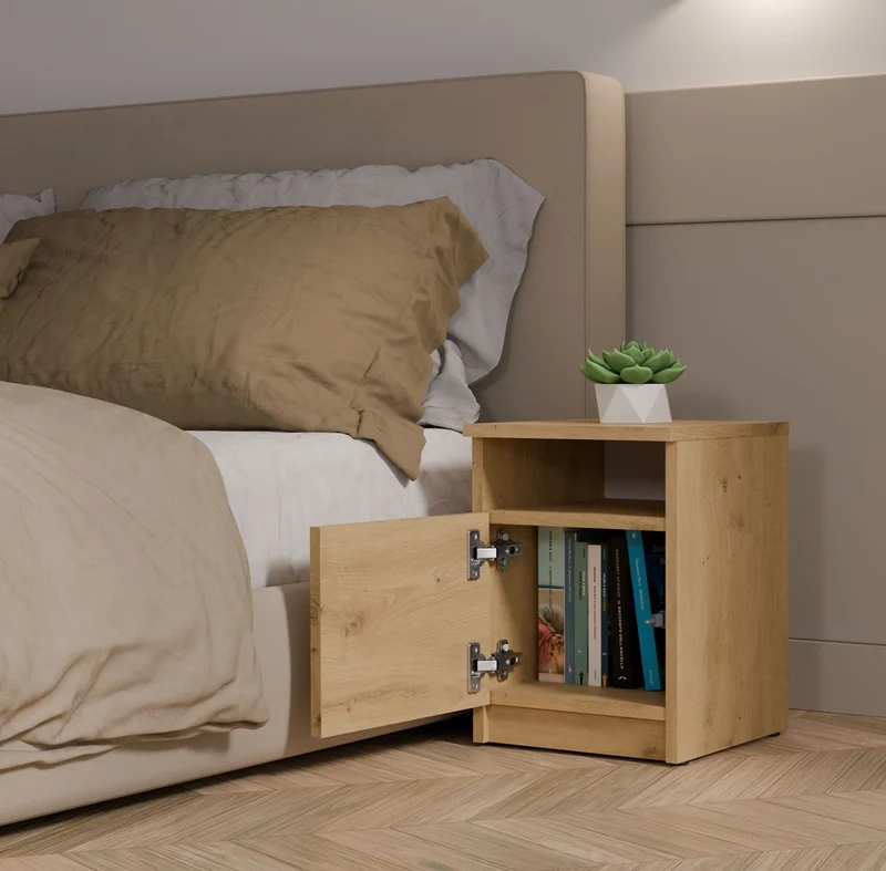 NACHTTISCH GALAX 30 1D EICHE ARTISAN KOMMODE 1 TÜR NACHTTISCH SCHLAFZIMMER