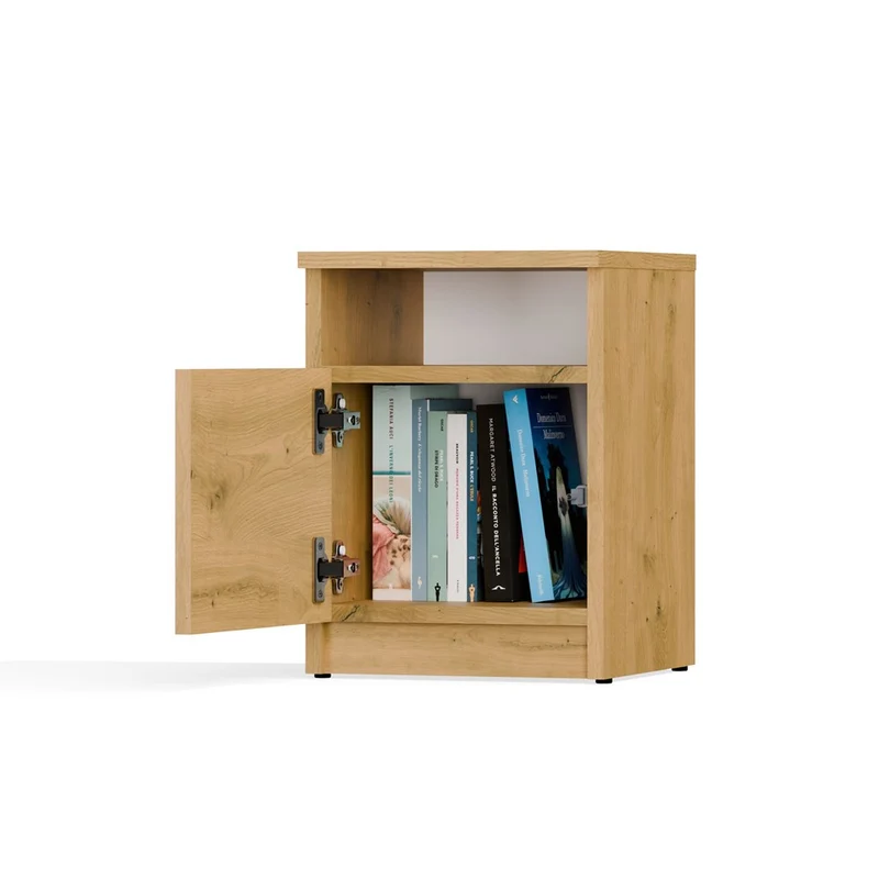 NACHTTISCH GALAX 30 1D EICHE ARTISAN KOMMODE 1 TÜR NACHTTISCH SCHLAFZIMMER