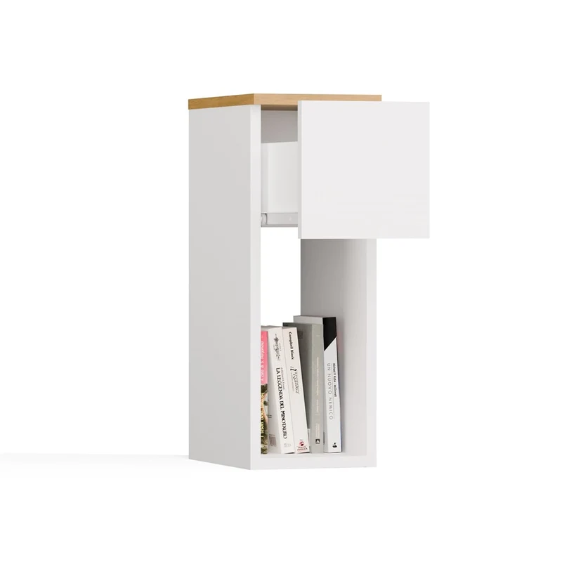NACHTTISCH GALAX 20 1S WEISS ARTISAN NACHTTISCH MIT SCHUBLADE FÜR DAS SCHLAFZIMMER