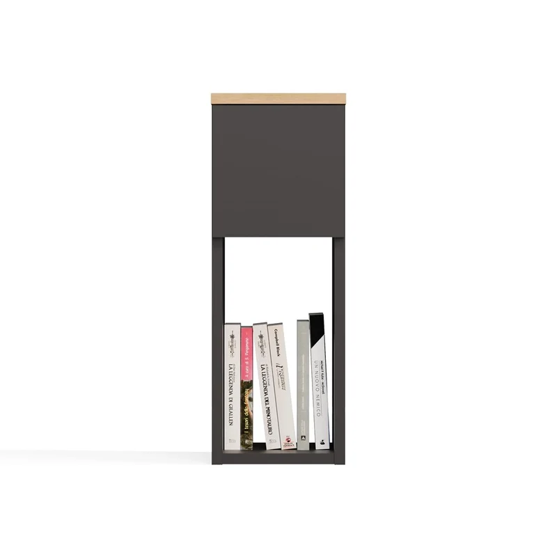 NACHTTISCH GALAX 20 1S ANTHRAZIT ARTISAN NACHTTISCH MIT SCHUBLADE SCHLAFZIMMER