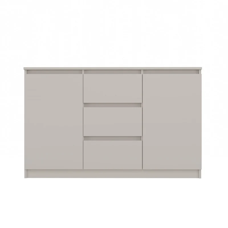 KOMMODE 2D3S 120 CM KASCHMIR BEIGE SCHRANK 2 TÜREN 3 SCHUBLADEN FÜR WOHNZIMMER SCHLAFZIMMER