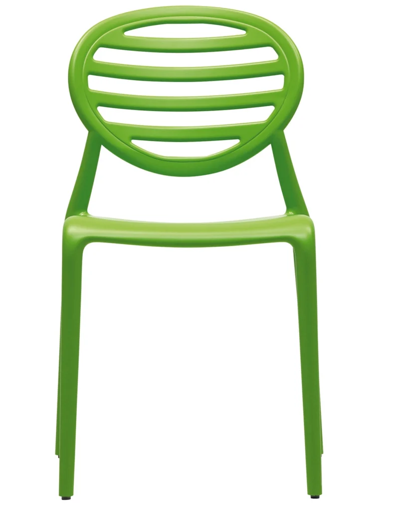 Gartenstuhl, Stuhl Outdoor aus Kunststoff, Farbe grün