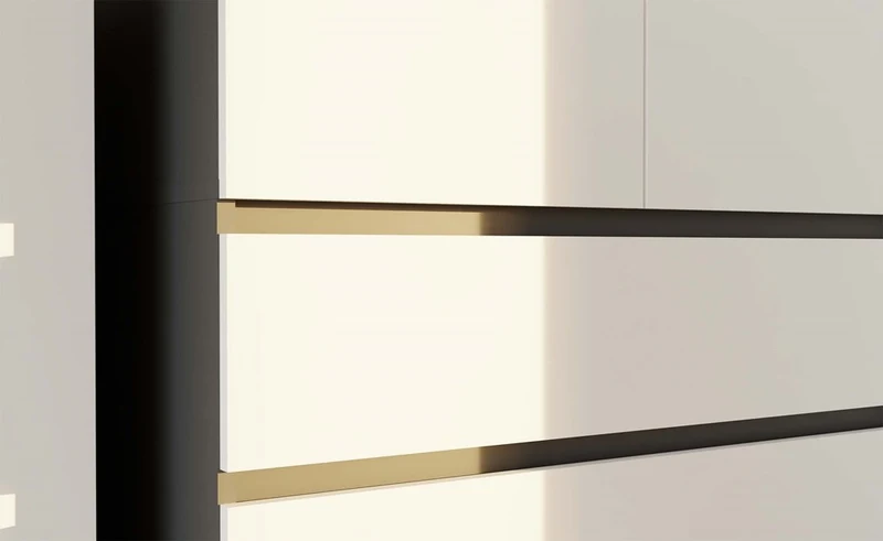 Moderner Schrank Malwa SS-90 | Farbe: Anthrazit/Weiß | Ideal für Schlafzimmer, Flur, Kinderzimmer oder Büro | 4 praktische Einlegebögen
