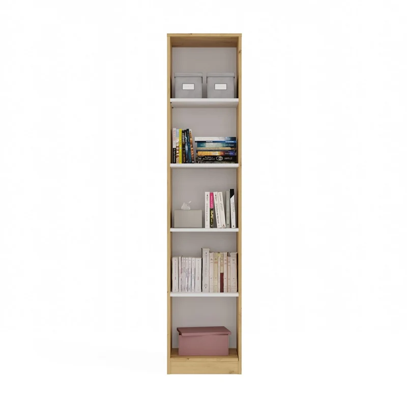 Bücherregal R40 | Farbe: Eiche Artisan/Weiß | Regal für Bücher und Spielzeug | Ideal für Kinderzimmer, Teenager, Jugendzimmer