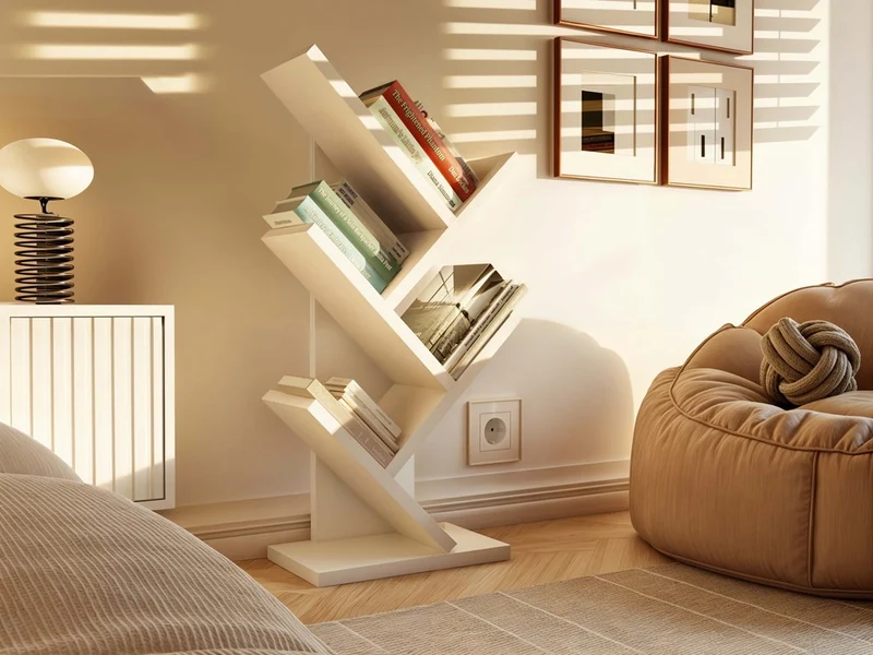 Funny Mini | Farbe: Weiß | Schrank, Sockel für Wohnzimmer, Büro und Arbeitszimmer | Ideal für Kinderzimmer, Teenager, Jugendzimmer