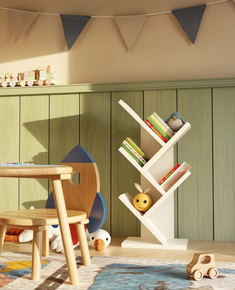 Funny Mini | Farbe: Weiß | Schrank, Sockel für Wohnzimmer, Büro und Arbeitszimmer | Ideal für Kinderzimmer, Teenager, Jugendzimmer