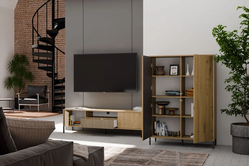 TV-MÖBEL 160 KAMARO EICHE ARTISAN