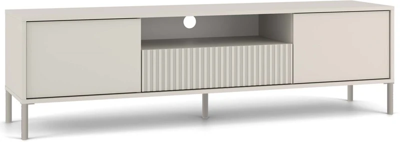TV-MÖBEL 160 KAMARO KASMIR BEIGE FRONT TISCH RIFFLED