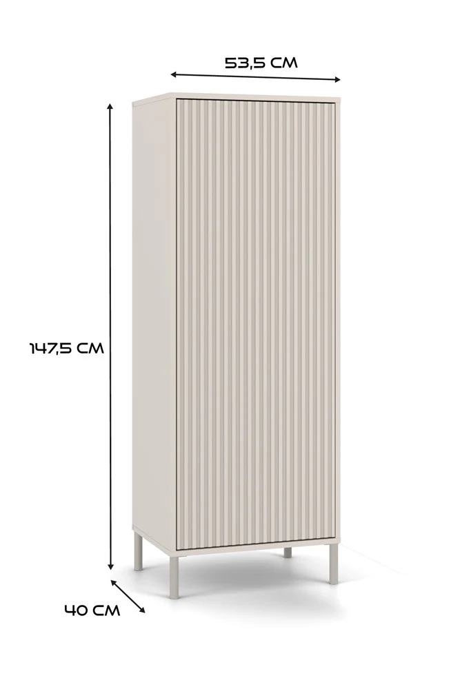 CDF Moderne Kabinett KAMARO 1DD | Farbe: Kaschmir (beige) | Ideal für Wohnzimmer, Schlafzimmer, Kinderzimmer und Büro |
