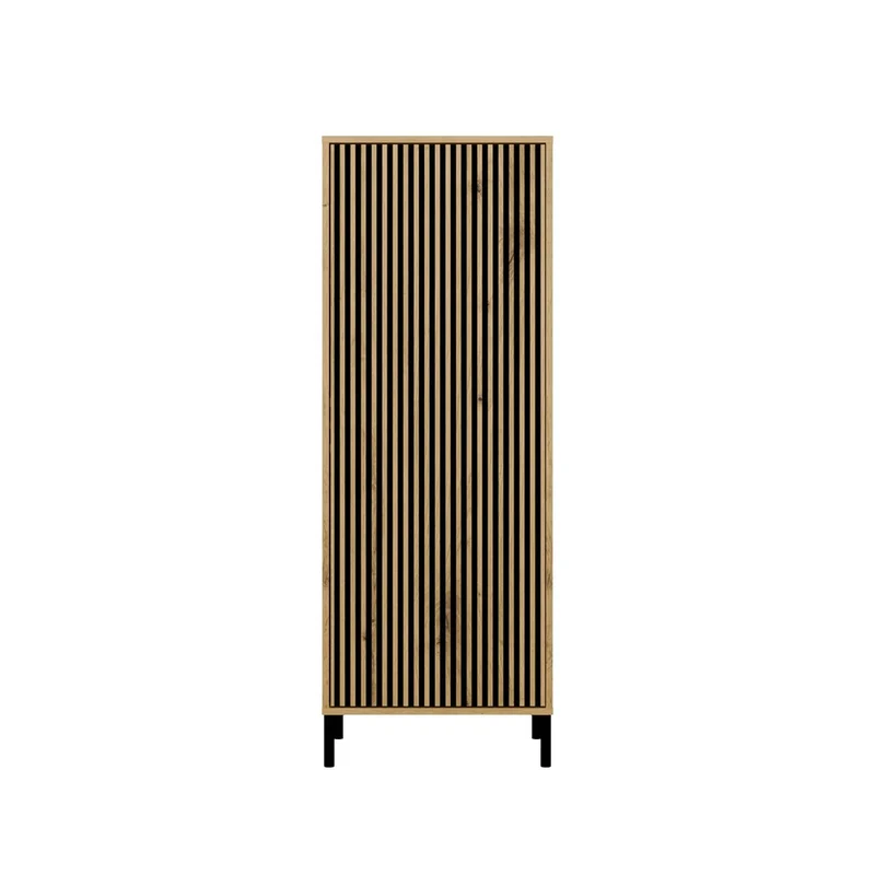 CDF Moderne Kabinett KAMARO 1DD | Farbe: Eiche Artisan - Schwarz | Schrank für Dokumente, Kleinigkeiten | Ideal für Wohnzimmer, Schlafzimmer, Kinderzimmer und Büro | Einfache Montage
