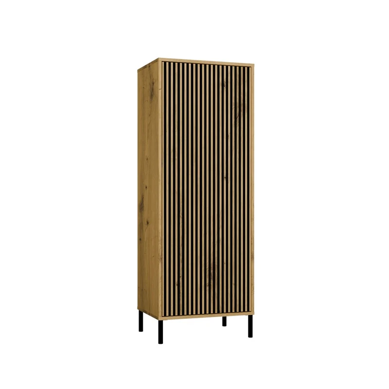 CDF Moderne Kabinett KAMARO 1DD | Farbe: Eiche Artisan - Schwarz | Schrank für Dokumente, Kleinigkeiten | Ideal für Wohnzimmer, Schlafzimmer, Kinderzimmer und Büro | Einfache Montage
