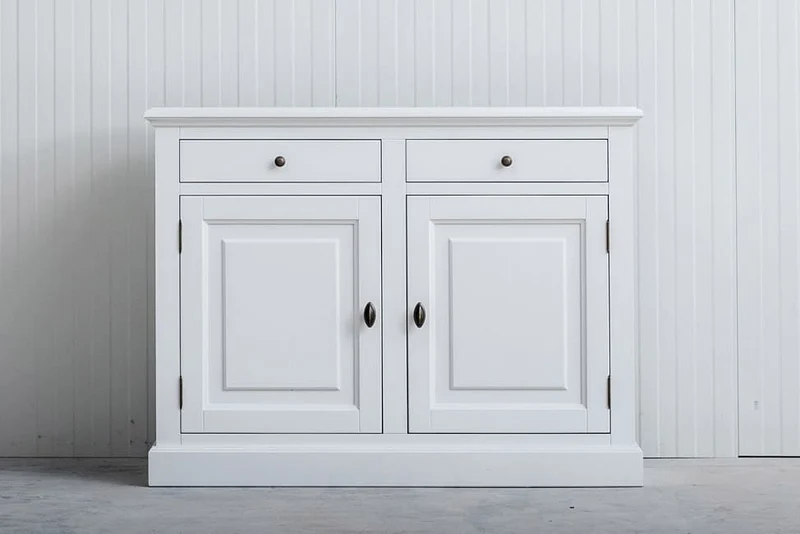 Anrichte weiß, Sideboard weiß Landhausstil, Breite 126 cm