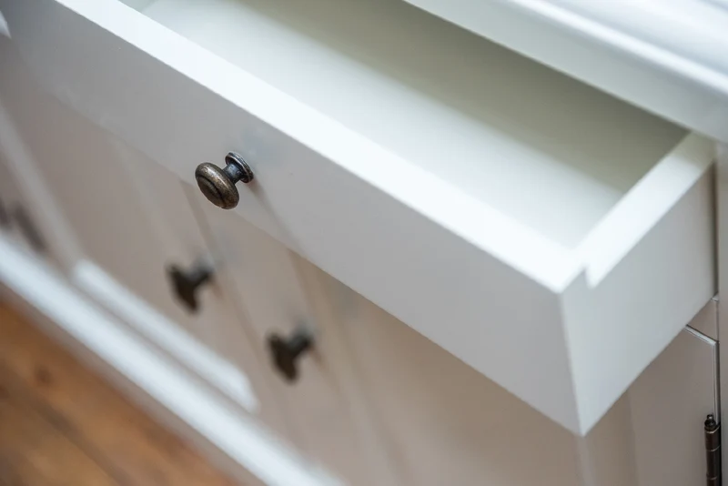 Anrichte weiß, Sideboard weiß Landhausstil, Breite 126 cm