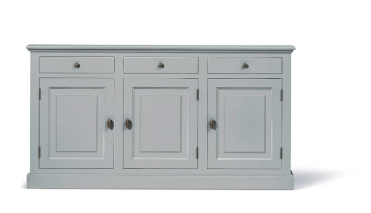 Anrichte schwarz, Sideboard schwarz Landhausstil, Breite 177 cm