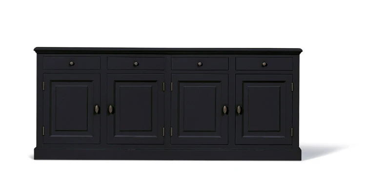 Klassische Anrichte weiß, Sideboard weiß Landhausstil, Breite 230 cm