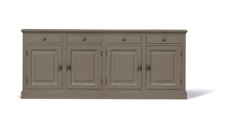 Klassische Anrichte weiß, Sideboard weiß Landhausstil, Breite 230 cm