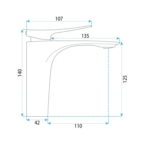 Niedrig Waschtischbatterie Vision - Chrom