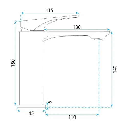 Niedrig Waschtischbatterie Prime - Chrom