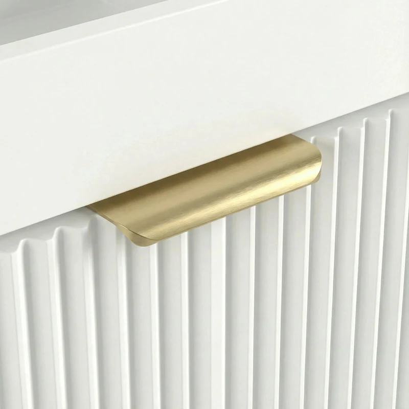 Badmöbel-Set: 40 cm Schrank mit Waschbecken und LED-Spiegel HZJ 050 Willy - Weiß