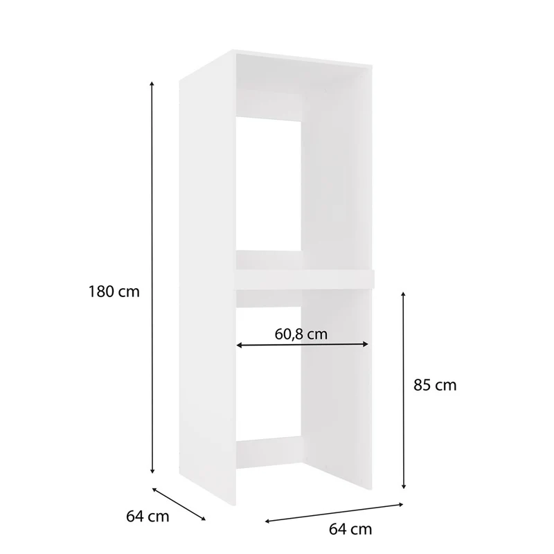 BADEZIMMERSCHRANK FÜR WASCHMASCHINE UND TROCKNER POLA TWIN – WEISS