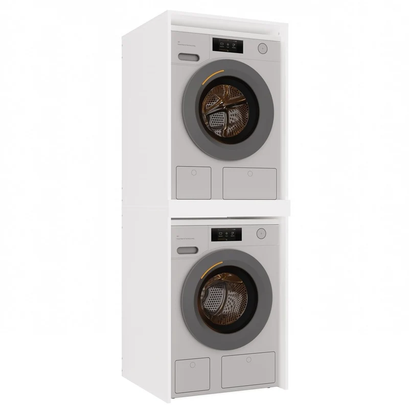 BADEZIMMERSCHRANK FÜR WASCHMASCHINE UND TROCKNER POLA TWIN – WEISS