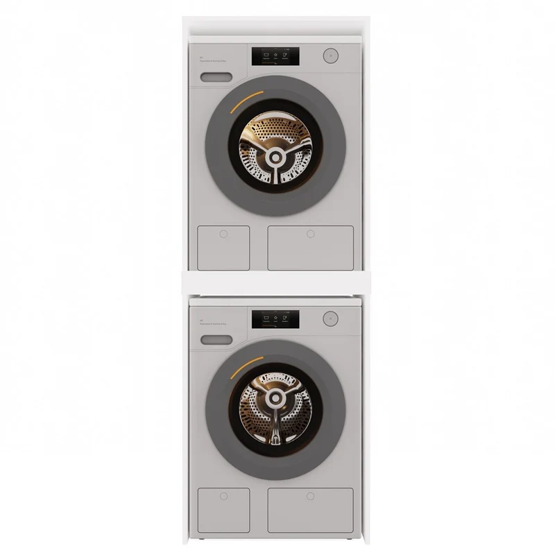 BADEZIMMERSCHRANK FÜR WASCHMASCHINE UND TROCKNER POLA TWIN – WEISS