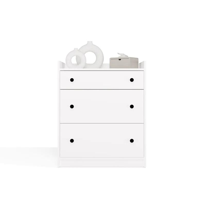 KOMMODE HOUSTON SCHRANK MIT 3 SCHUBLADEN WEISS
