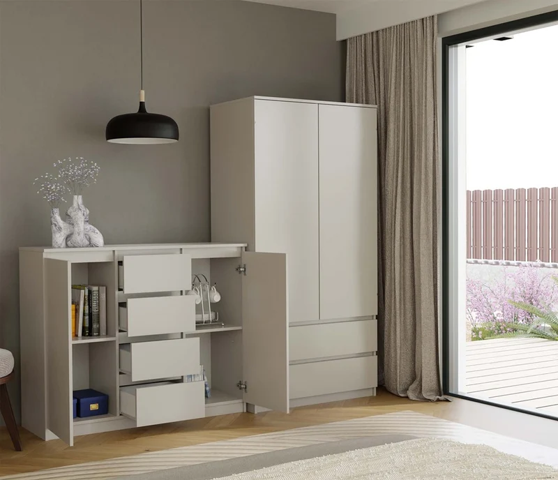 KOMMODE SCHRANK 2D4S 120 – KASCHMIR BEIGE