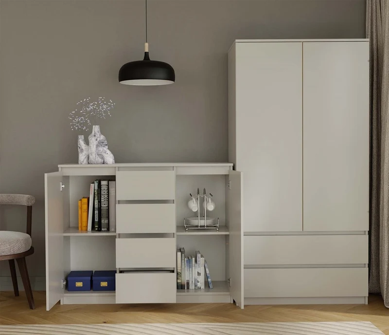 KOMMODE SCHRANK 2D4S 120 – KASCHMIR BEIGE