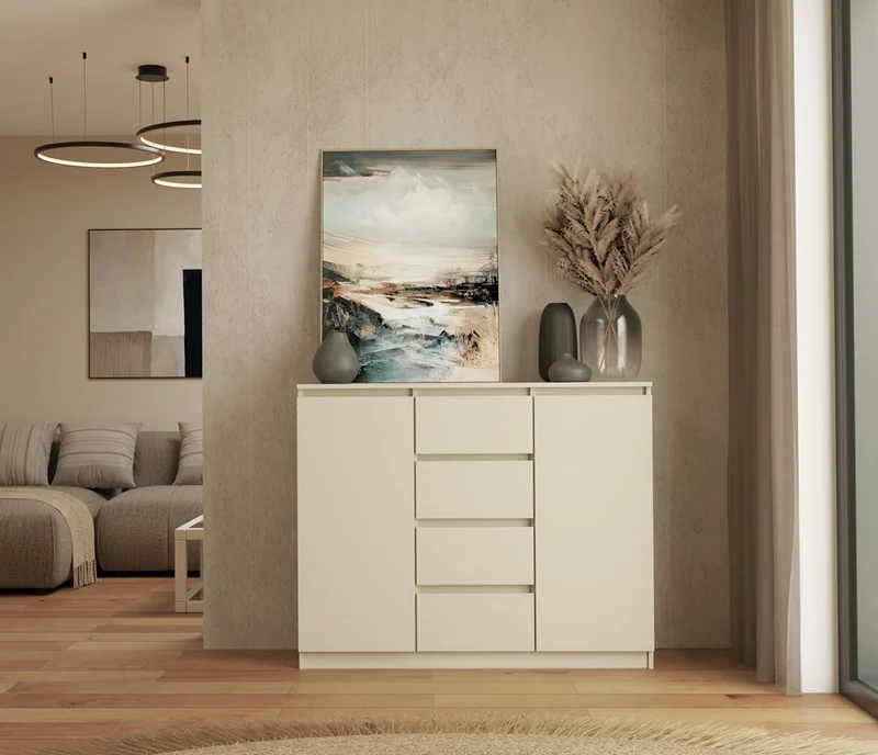KOMMODE SCHRANK 2D4S 120 – KASCHMIR BEIGE