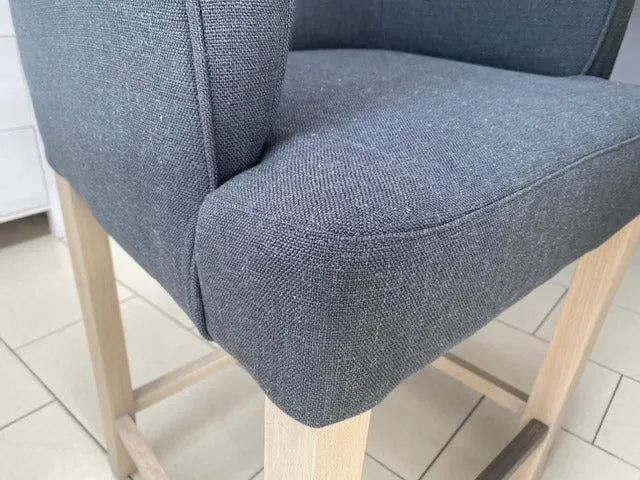 Barstuhl anthrazit, Barhocker anthrazit Landhausstil, Sitzhöhe 65 cm