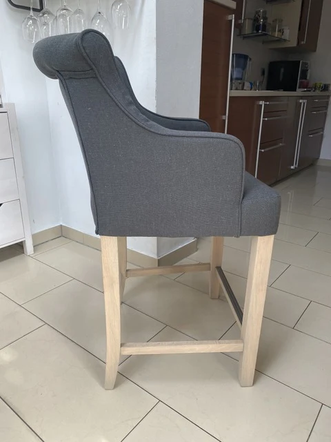 Barstuhl anthrazit, Barstuhl Landhausstil, Sitzhöhe 76 cm
