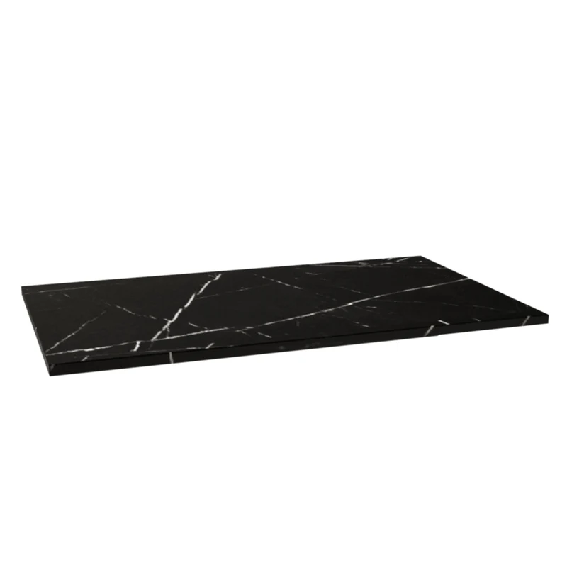 Oberplatte 100 cm für Waschtischunterschrank - Marmor Schwarz Royal