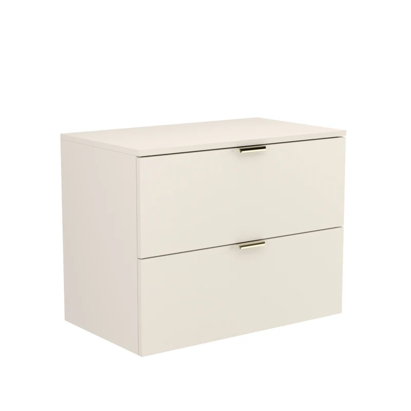 Waschtischunterschrank mit 2 Schubladen 80 cm Orio - Kaschmir