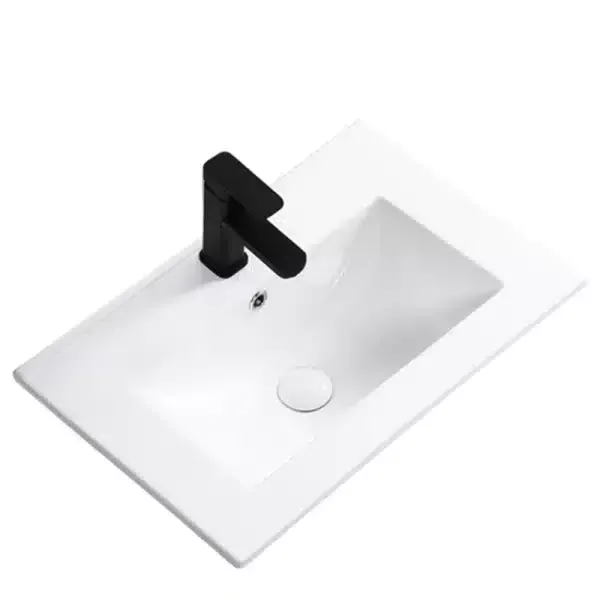 Waschtischunterschrank 60 cm mit Waschbecken Willy - Eiche Cremona