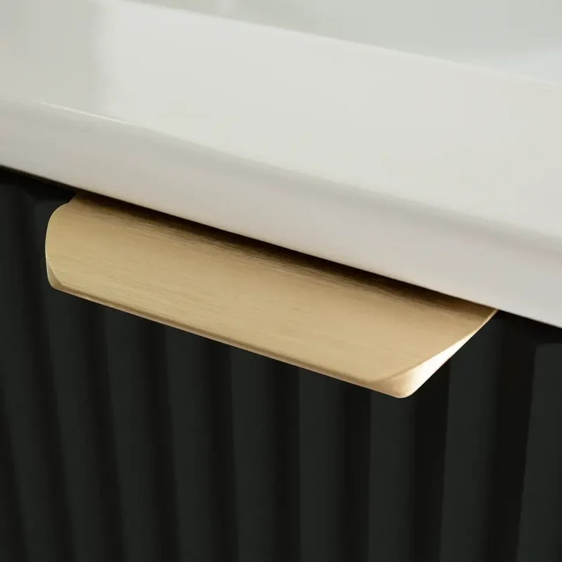 Waschtischunterschrank 60 cm mit Waschbecken, mit Türen Willy - Schwarz