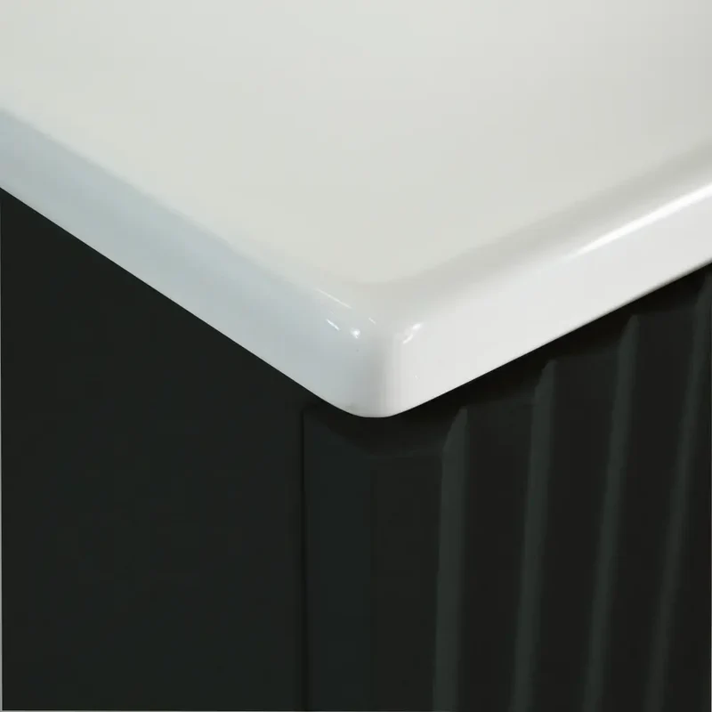 Waschtischunterschrank 60 cm mit Waschbecken, mit Türen Willy - Schwarz