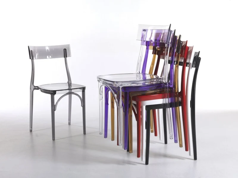 Design Stuhl Classic, Farbe amber transparent