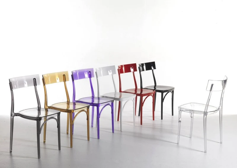 Design Stuhl Classic, Farbe violett transparent