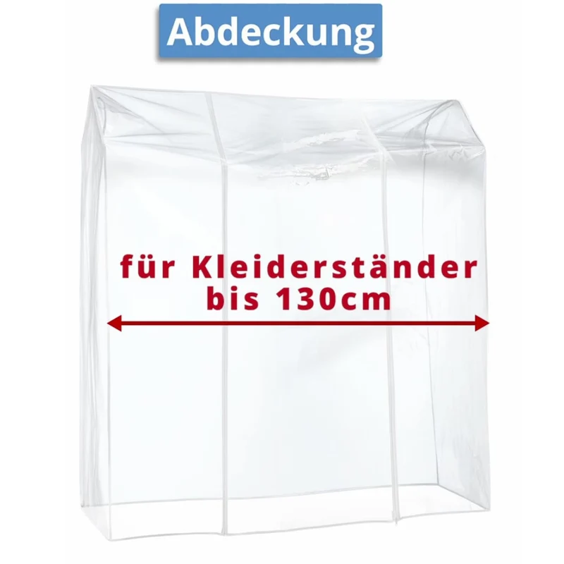 Tatkraft Anneli & Anwalt – Schwerlast-Kleiderständer mit Abdeckung, bis 170 kg, mit 2 Ablagen
