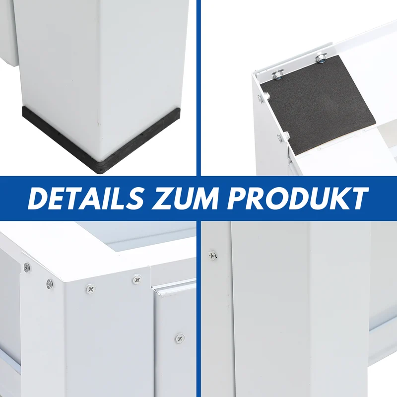 SWANEW Waschmaschinen-Untergestell mit Schublade – Verstellbares Universal-Podest 62.5x54.5x32.5cm für Waschmaschine & Trockner – Rutschfest & Stabil