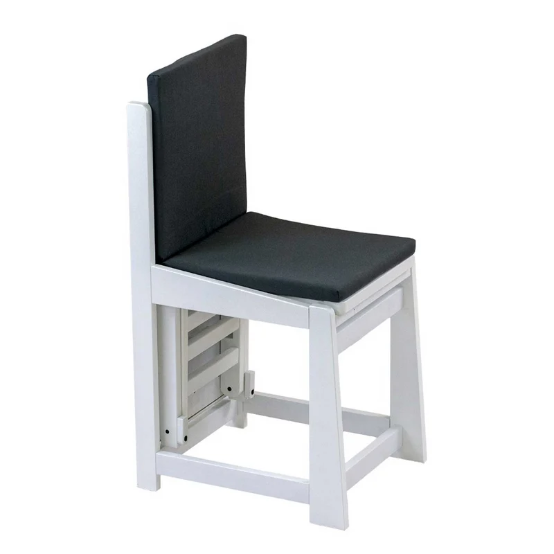 ARIT SINFONIA - Bügelbrett, Stuhl, 2-in-1, Bügeltisch, mit Arbeitsplatte 81 x 35 cm und Bügeleisenhalter, Kissen mit Rückenlehne, Holz, Weiß