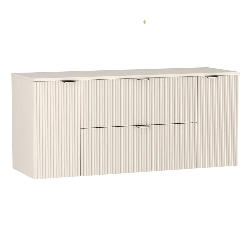 Waschtischunterschrank 140 cm mit 2 Türen und 2 Schubladen Willy - Kaschmir