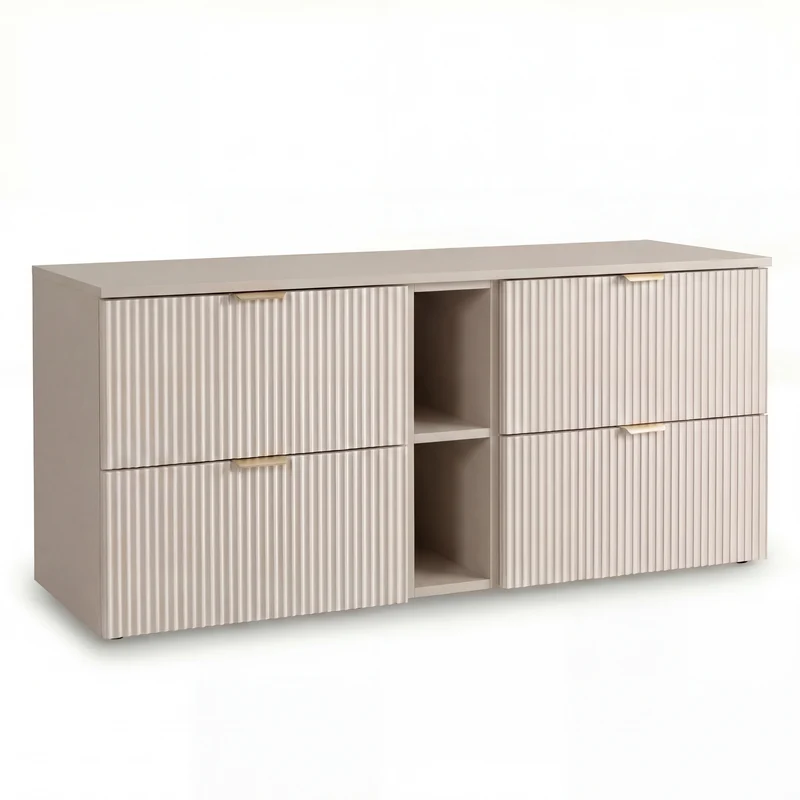 Waschtischunterschrank 140 cm mit Regal Willy - Kaschmir